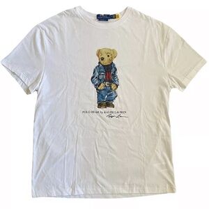 Polo Ralph Lauren T-Shirt Bear Graphic Men’s Medium White